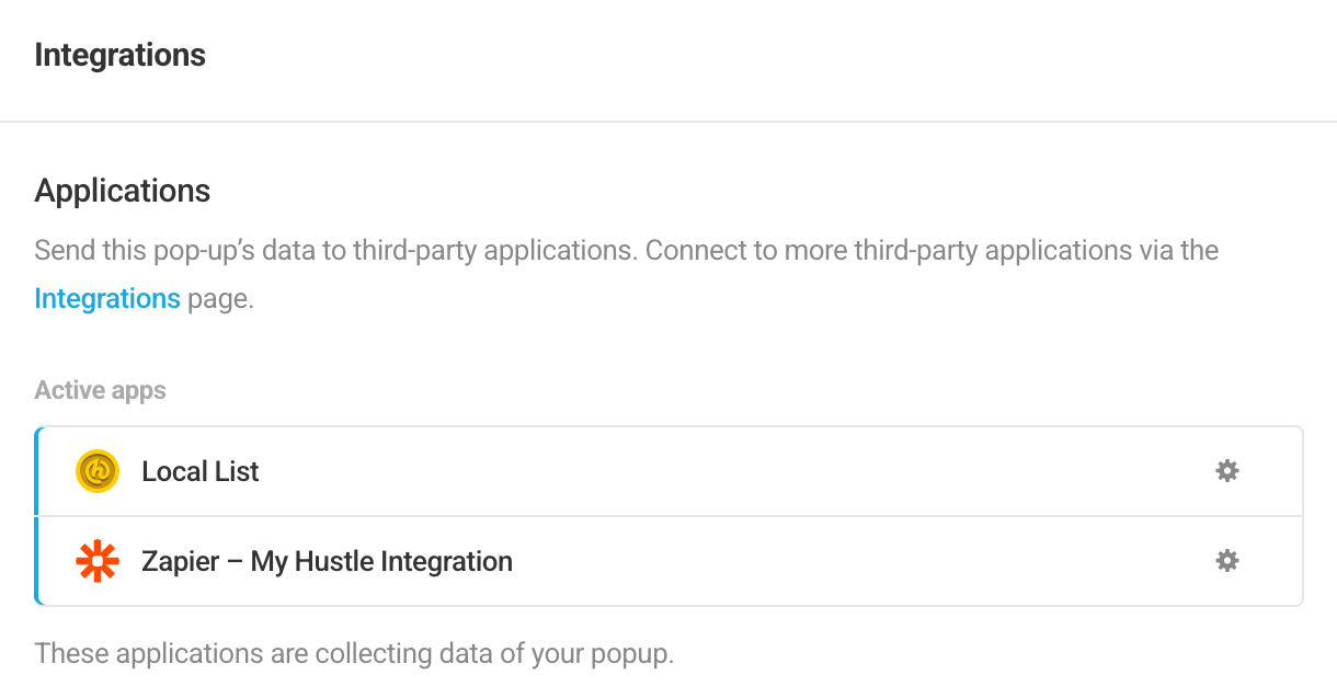 Zapier webhook added in Hustle opt-in module