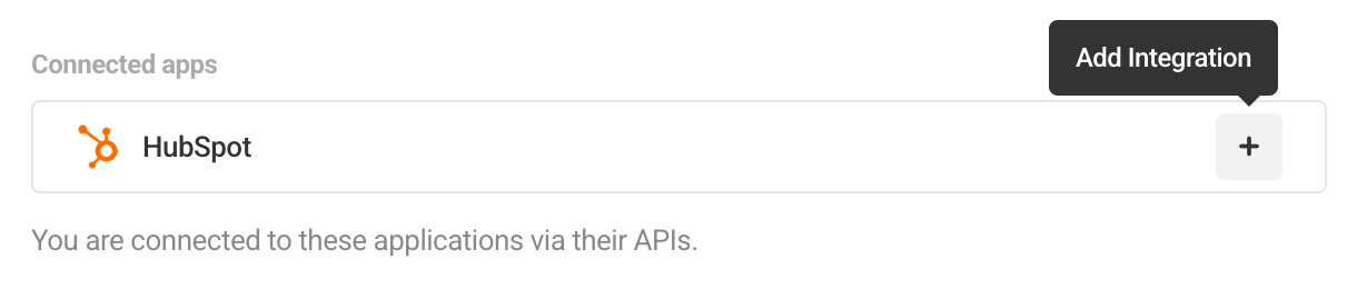 Integrations tab on Hustle module