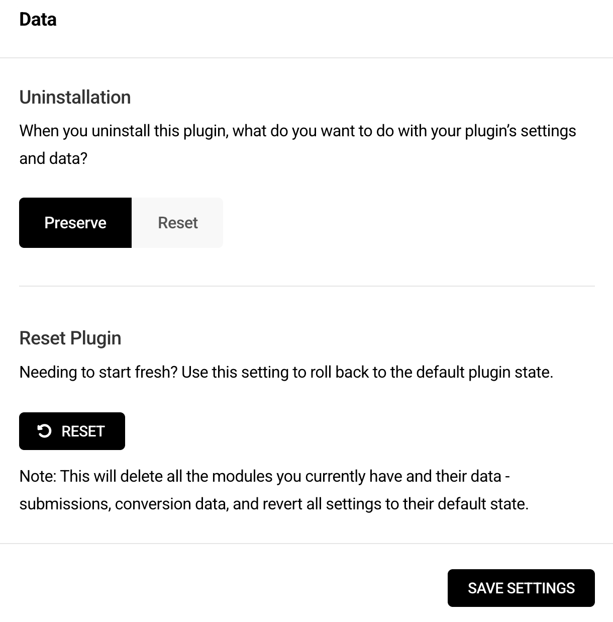 Example of high contrast enabled in Hustle accessibility options