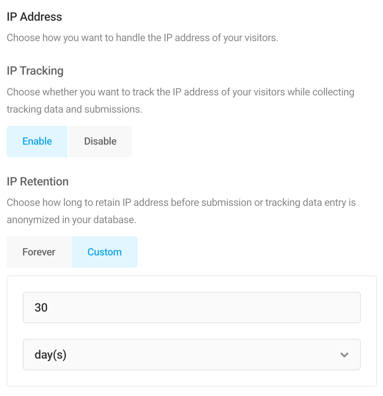IP retention options in Hustle