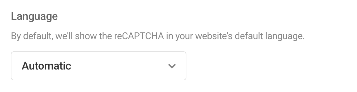 Google reCaptcha language setting in Hustle