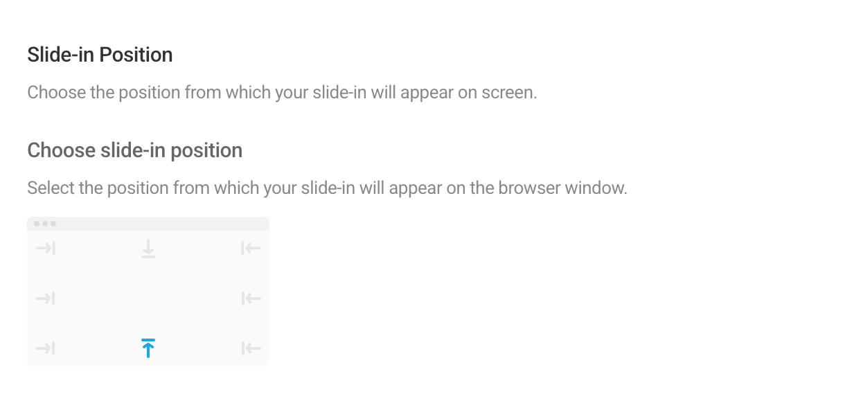 Position options in Hustle Slide-In module