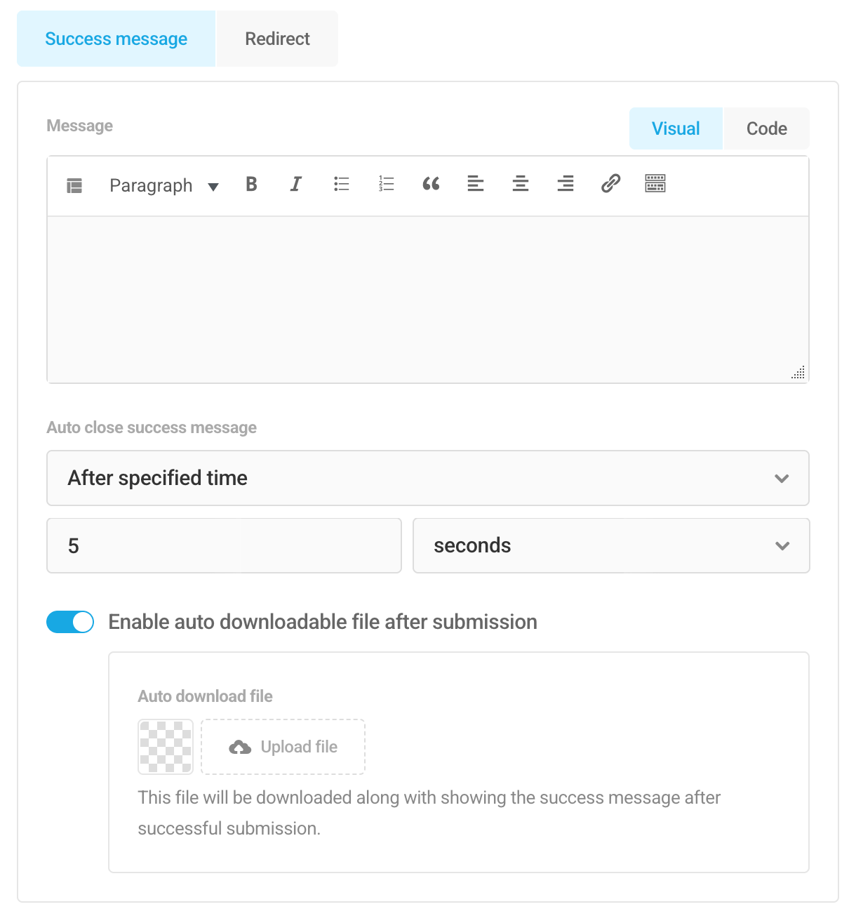 Customize submission success message in Hustle