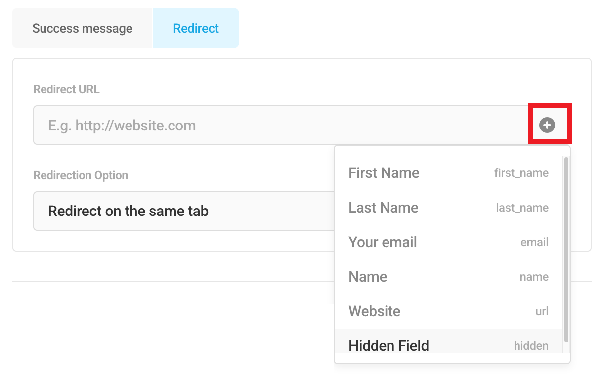 Redirect user after submission
