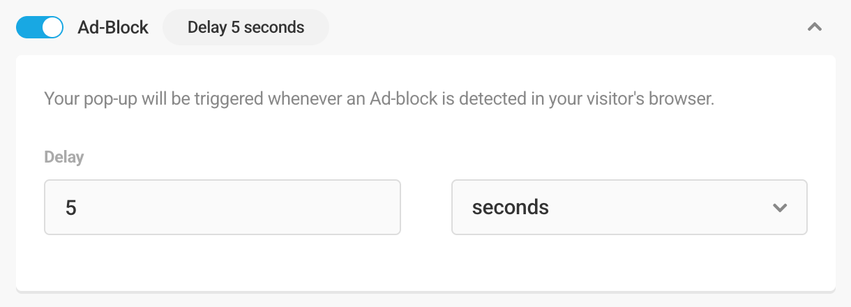 Behavior option to show a module when Adblock detected