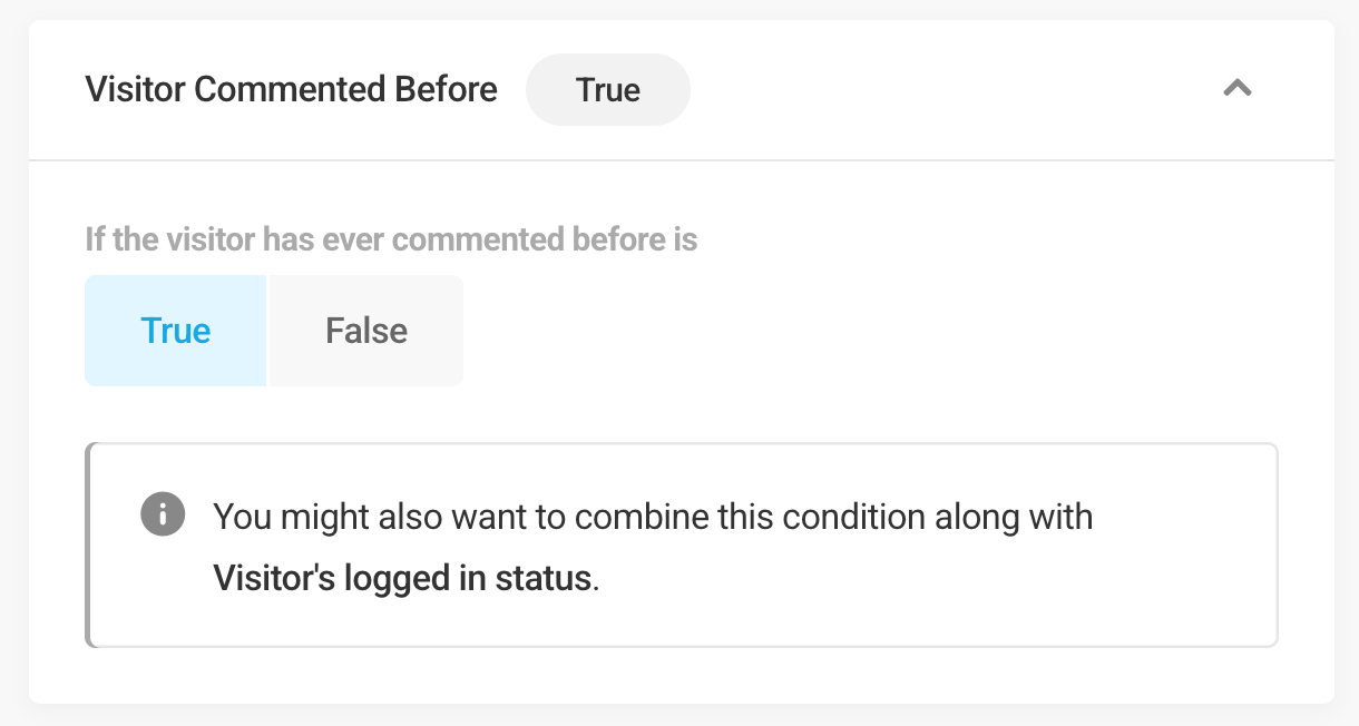 User-has-commented visibility condition in Hustle modules