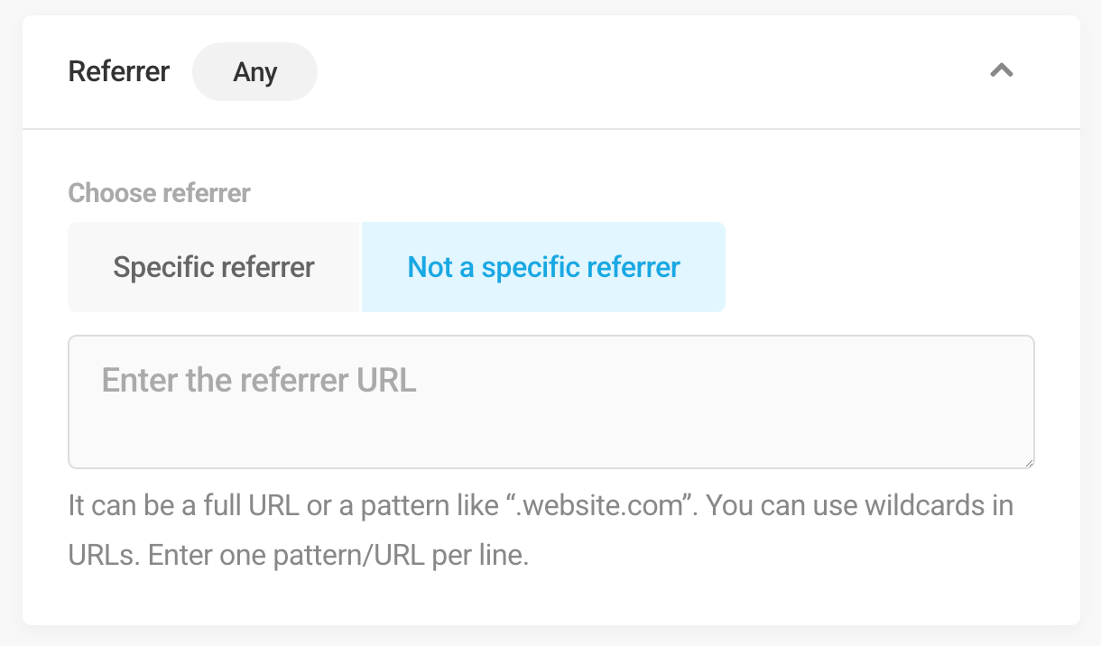 Referrer visibility condition in Hustle modules