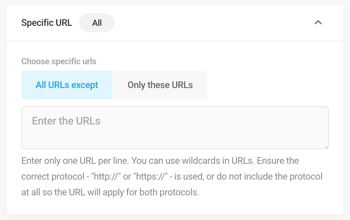 Specific URL visibility condition in Hustle modules