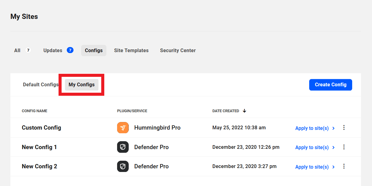 Custom plugin & service configs in The Hub