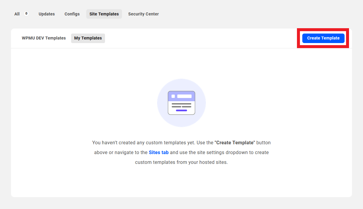 Create your first custom site template in The Hub