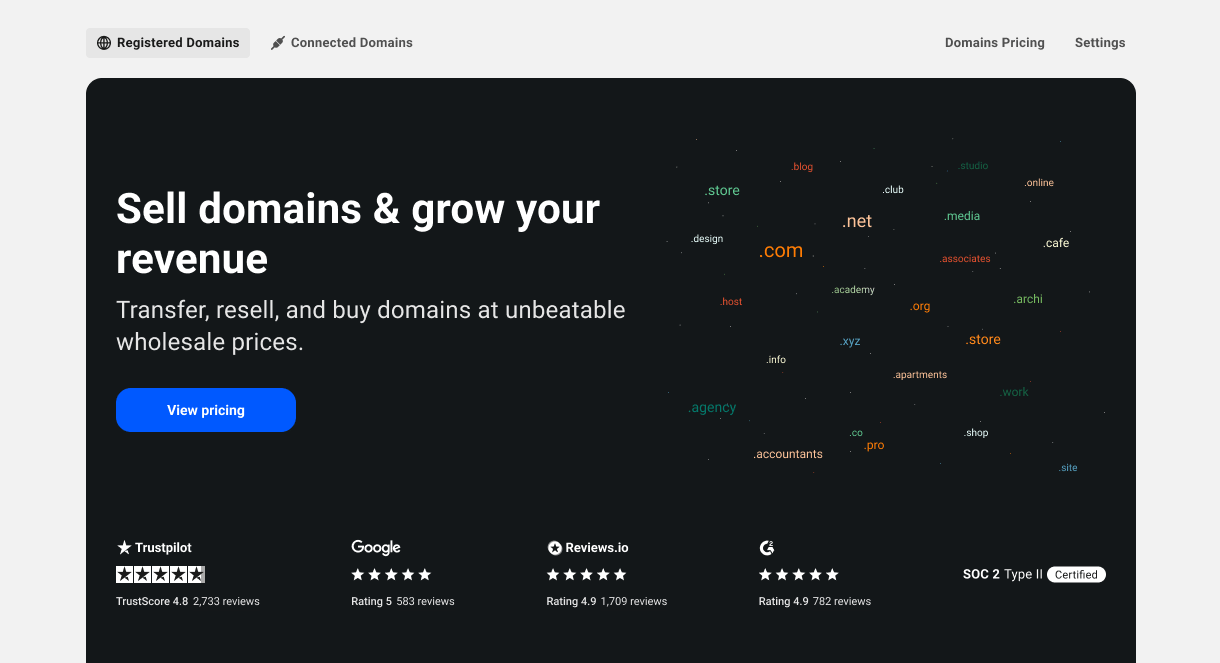 Register a new domain with WPMU DEV