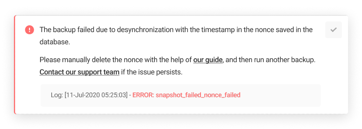 Error: snapshot_failed_nonce_failed
