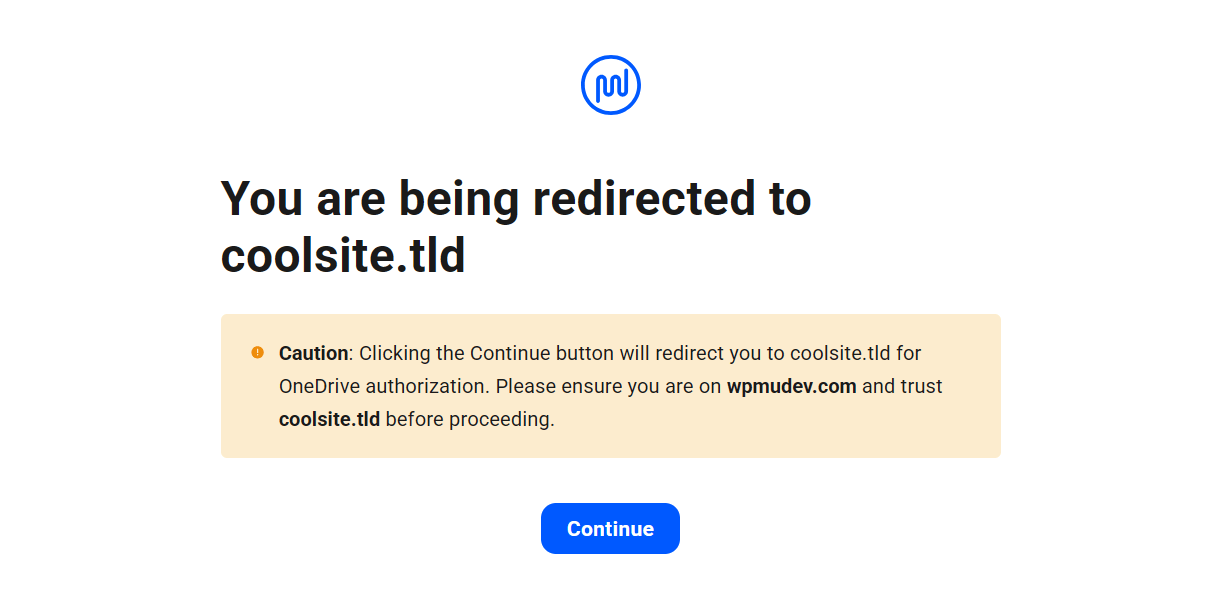 Authorize OneDrive account