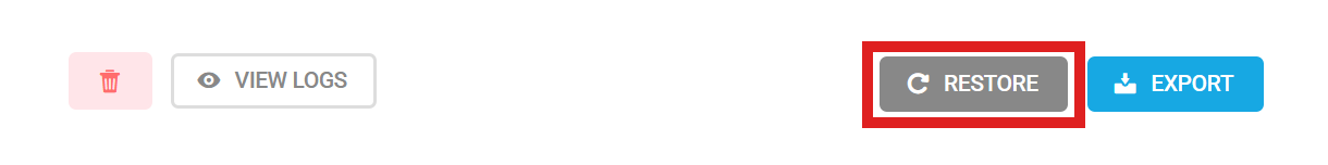 Backup restore button in Snapshot