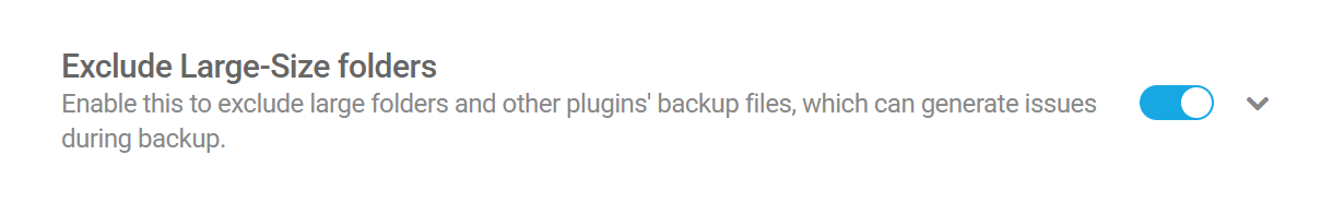 Exclude large-size folders from Snapshot backups
