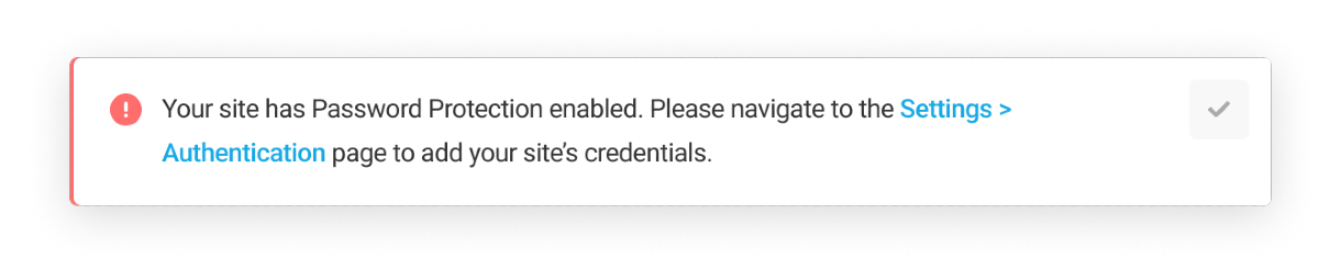 Password protected alert in Snapshot