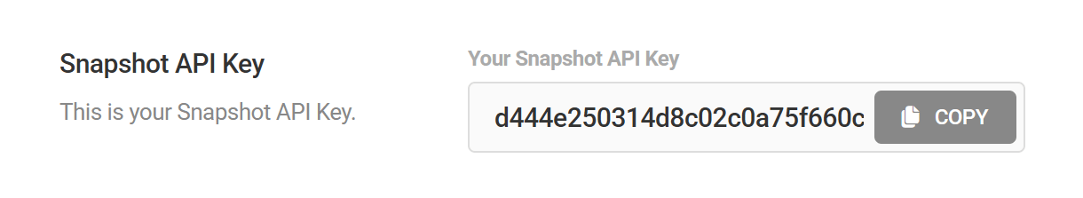 WPMU DEV API key in Snapshot