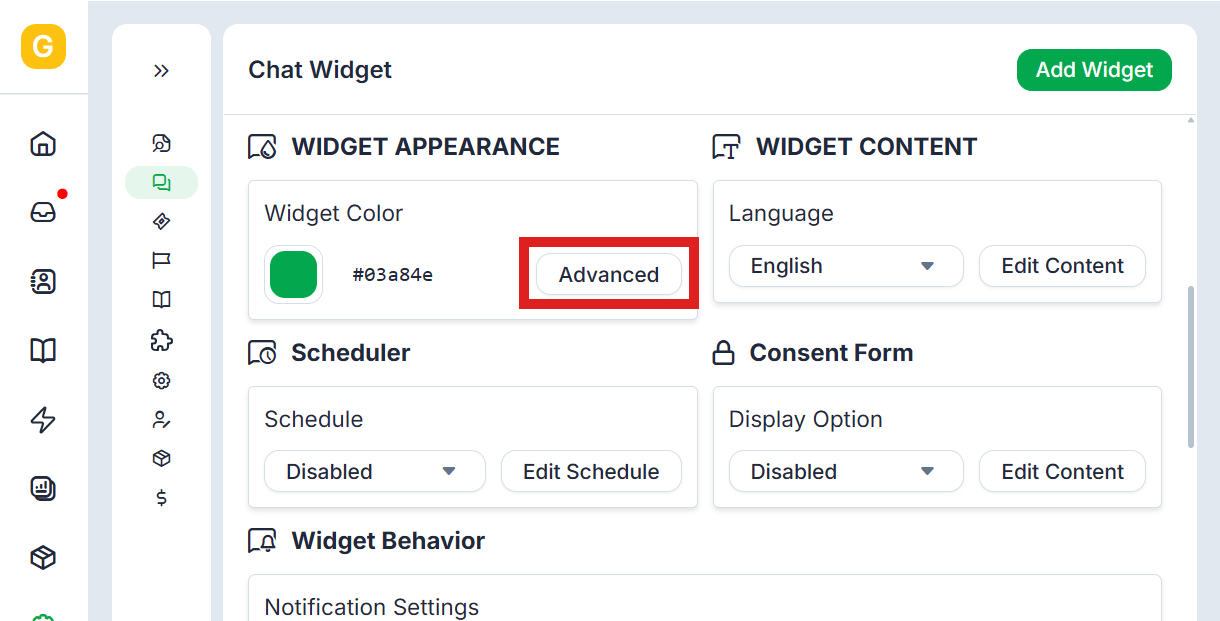 Edit chat widget appearance in Tawk.to account