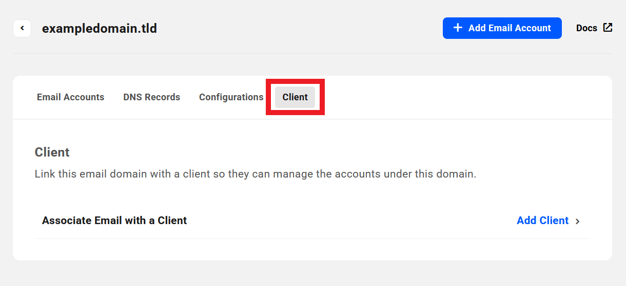 hub pro email domain client@2x