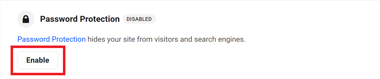 password protection