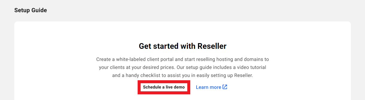 Schedule a demo of Reseller