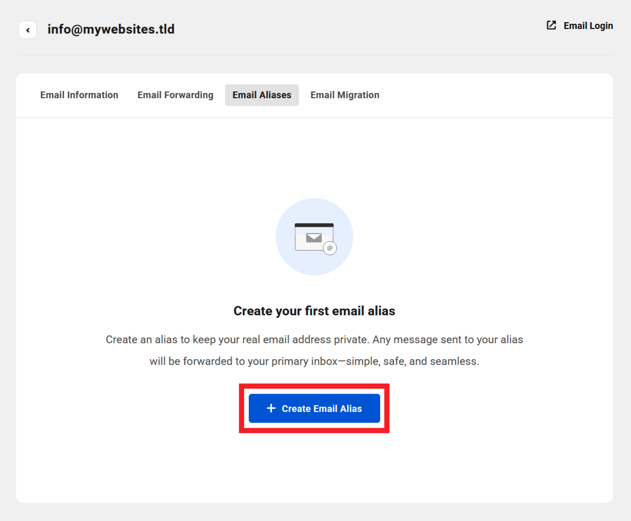 Create email alias