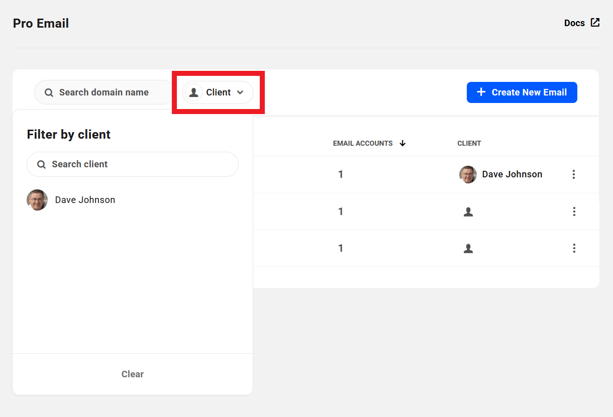 Pro Email client filter