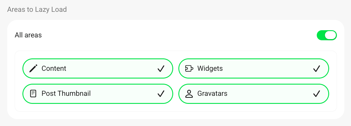 Select lazy load areas