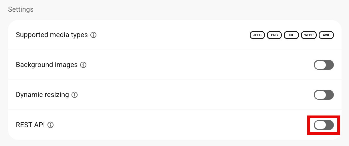 Enable rest api support