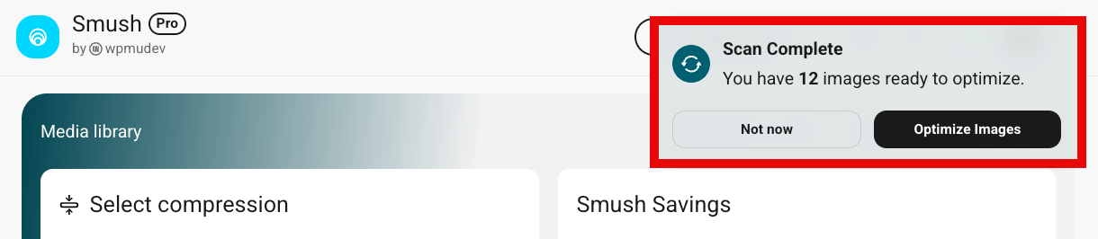 Scan complete notification