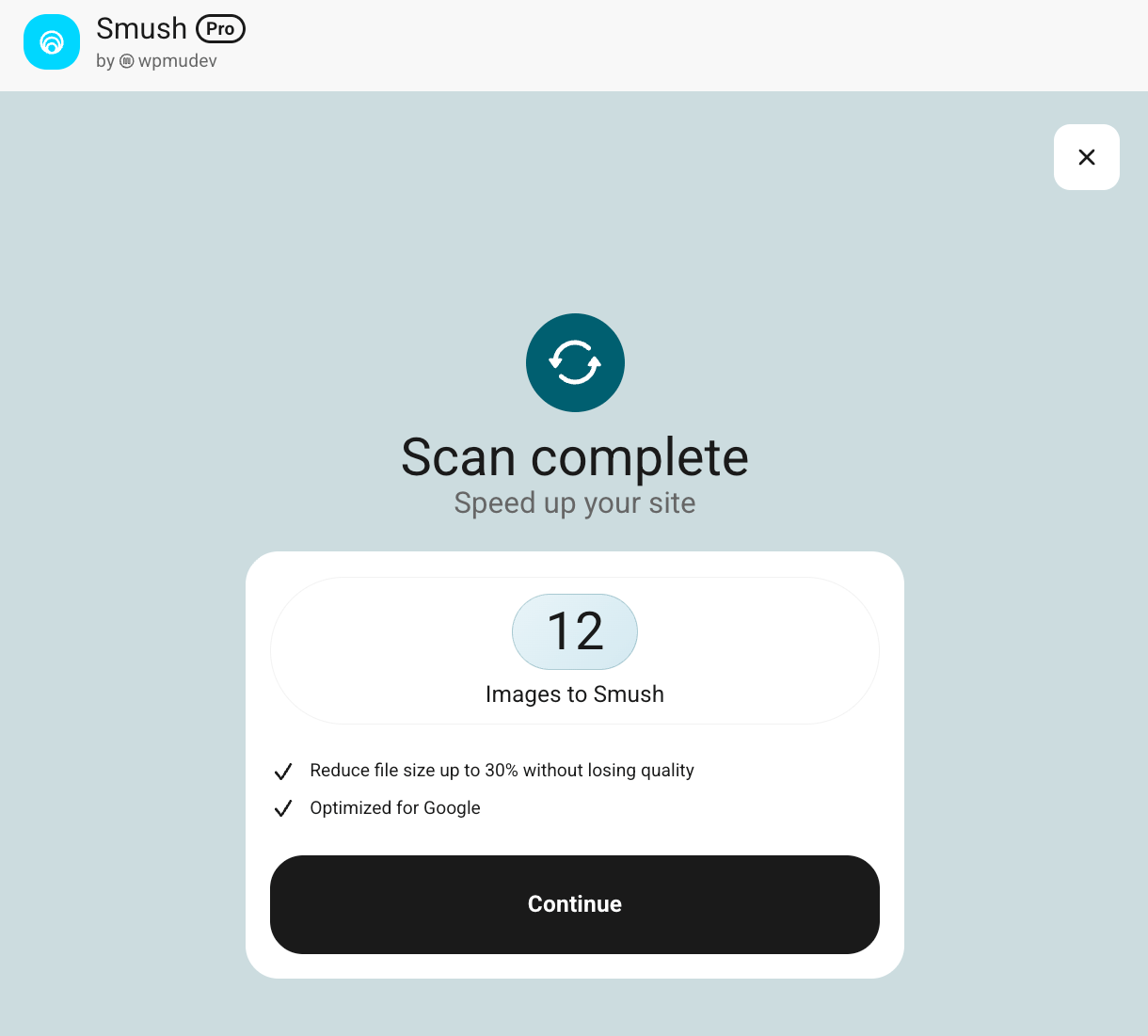 Setup wizard scan complete